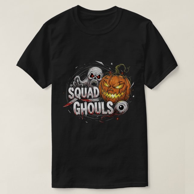 Squad Ghouls Gothic Horror Halloween T-Shirt (Design Front)
