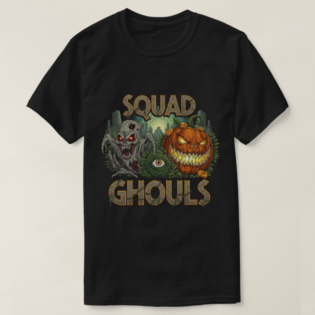 Squad Ghouls Gothic Horror T-Shirt (Design Front)