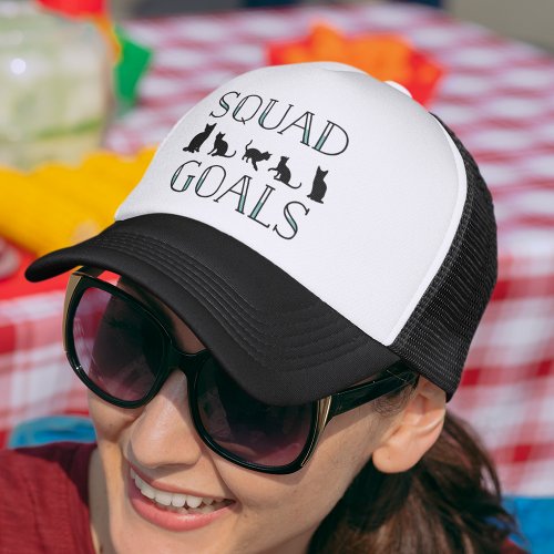Squad Goals Cat Trucker Hat