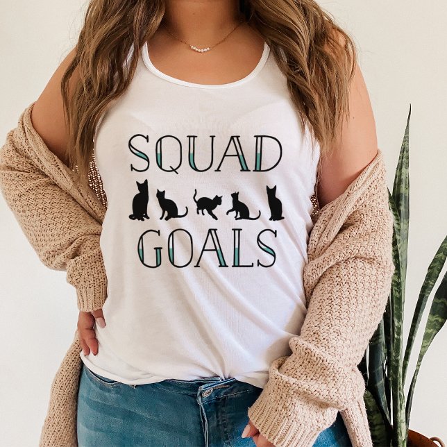 Squad Goals Funny Cat Lady Tank Top (Creator Uploaded)