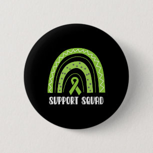 Squad Green Rainbow Kidney Disease Awareness  Button