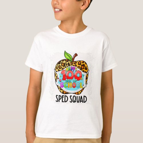 Squad Happy 100th Day Of School Face Mask Sped Ed  T_Shirt