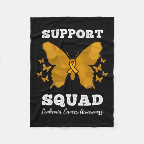 Squad Leukemia Cancer Awareness Blood Cancer  Fleece Blanket