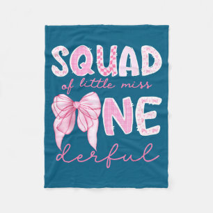 Squad Little Miss Onederful Birthday Illustration Fleece Blanket