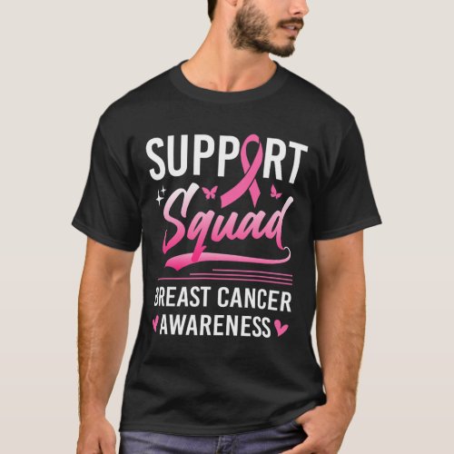 Squad Matching Family Breast Cancer Awareness Mont T_Shirt