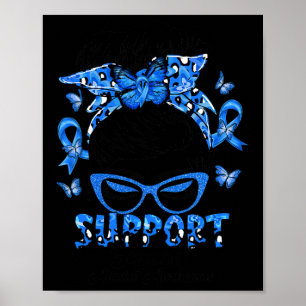 Squad Messy Bun Ataxia Awareness Gifts Poster