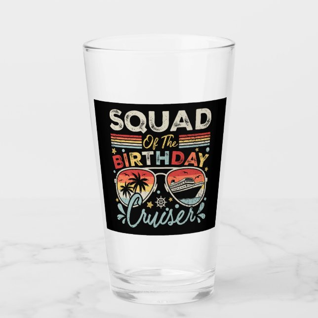 Squad of the Birthday Cruiser Vacation DK Glass (Front)