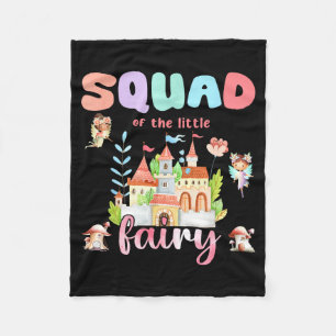 Squad Of The Little Fairy 1st Birthday Girl Fairyt Fleece Blanket