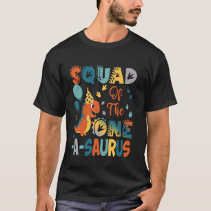 Squad Of The One-A-Saurus 2Nd Birthday Dinosaur Pa T-Shirt