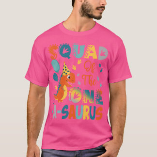 Squad Of The One-A-Saurus 2Nd Birthday Dinosaur Pa T-Shirt