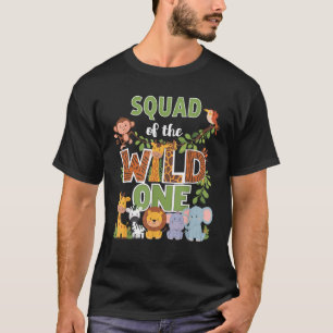 Squad Of The Wild One 1st Birthday Safari T-Shirt