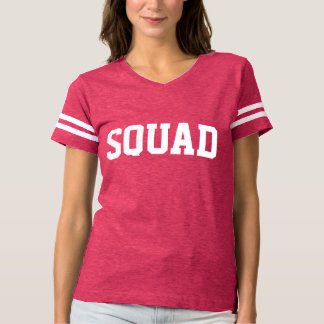 Squad Pink and White Collegiate Style T-shirt