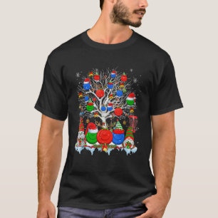 Squad Santa Elf Reindeer Disc Golf Balls On Xmas T T-Shirt