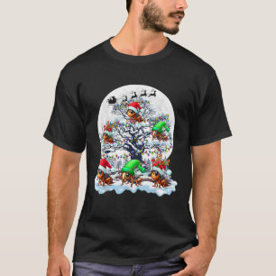 Squad Santa Reindeer Elf Crickets On Xmas Tree Ins T-Shirt