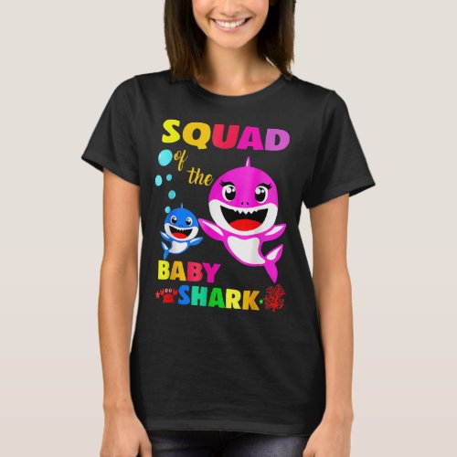 Squad Shark Squad Shark Family Mothers Day  T_Shirt