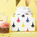 Squadron Colors F-15E Fighter Jet Pattern Wrapping Paper