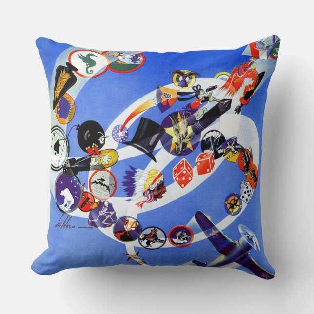 Squadron Insignia Throw Pillow (Front)