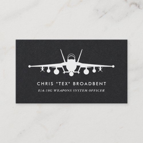 Squadron Patch EA_18G Growler Crew Member Business Card