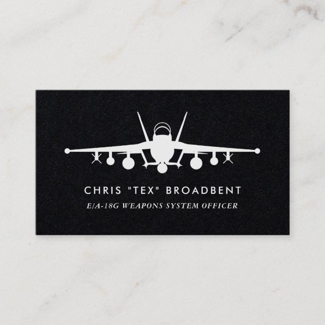 Squadron Patch EA-18G Growler Crew Member Business Card (Front)