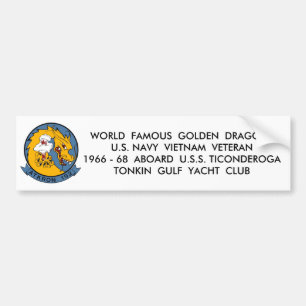 Squadron Patch, WORLD FAMOUS GOLDEN DRAGONSU... Bumper Sticker