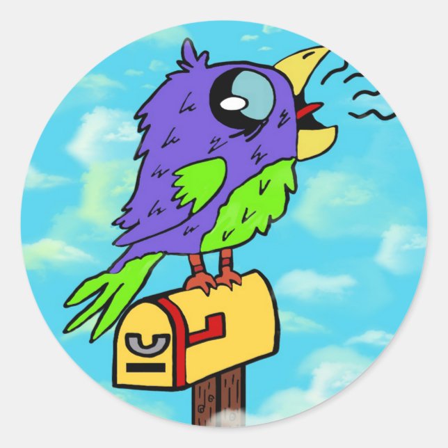 squak classic round sticker (Front)