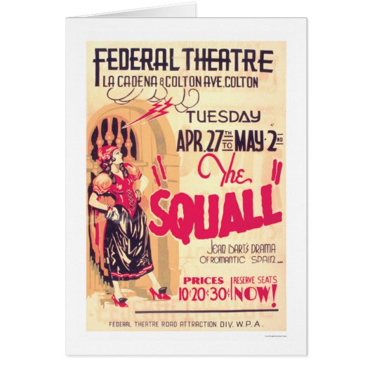 Squall Romantic Spain 1937 WPA Cards (Front)