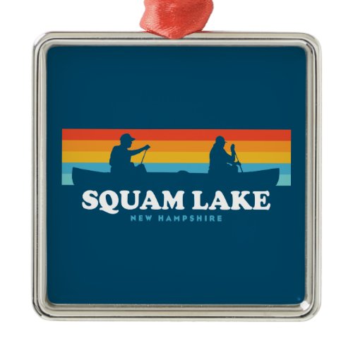 Squam Lake New Hampshire Canoe Metal Ornament