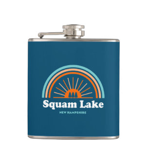 Squam Lake New Hampshire Rainbow Flask