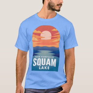 Squam Lake NH Retro Sunset T-Shirt