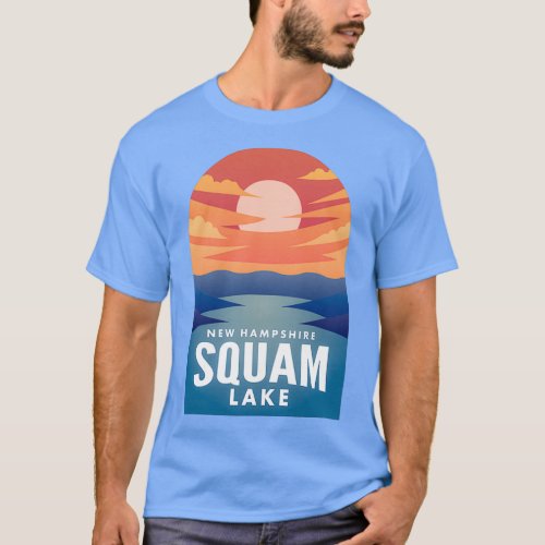 Squam Lake NH Retro Sunset  T_Shirt