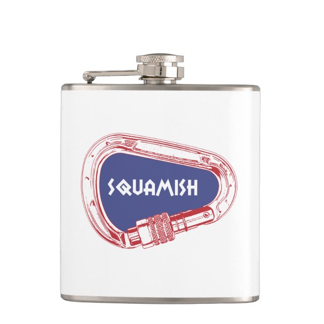 Squamish Climbing Carabiner Hip Flask (Front)