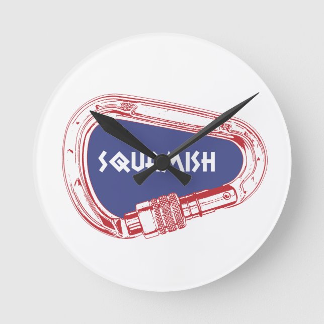 Squamish Climbing Carabiner Round Clock (Front)