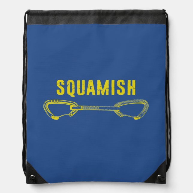 Squamish Climbing Quickdraw Drawstring Bag (Front)