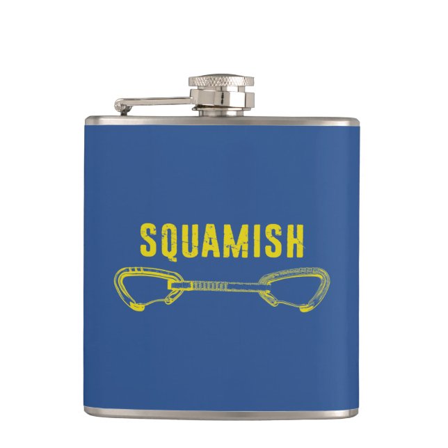Squamish Climbing Quickdraw Flask (Front)