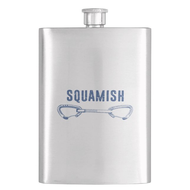 Squamish Climbing Quickdraw Flask (Front)