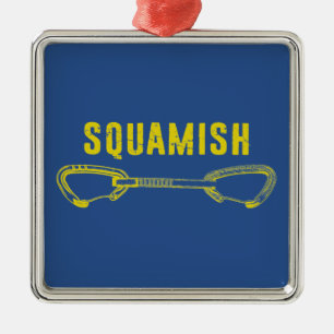 Squamish Climbing Quickdraw Metal Ornament