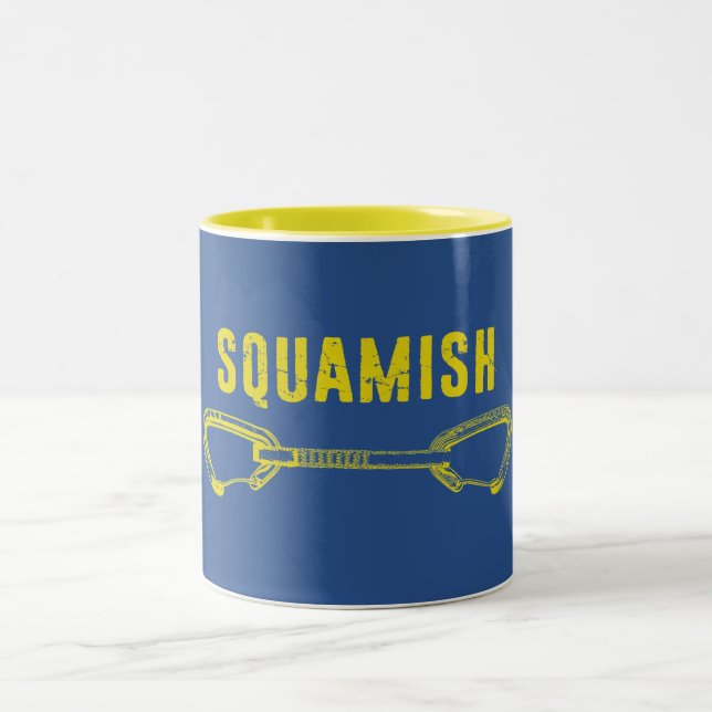 Squamish Climbing Quickdraw Two-Tone Coffee Mug (Center)