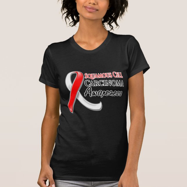 Squamous Cell Carcinoma Awareness Ribbon T-Shirt (Front)