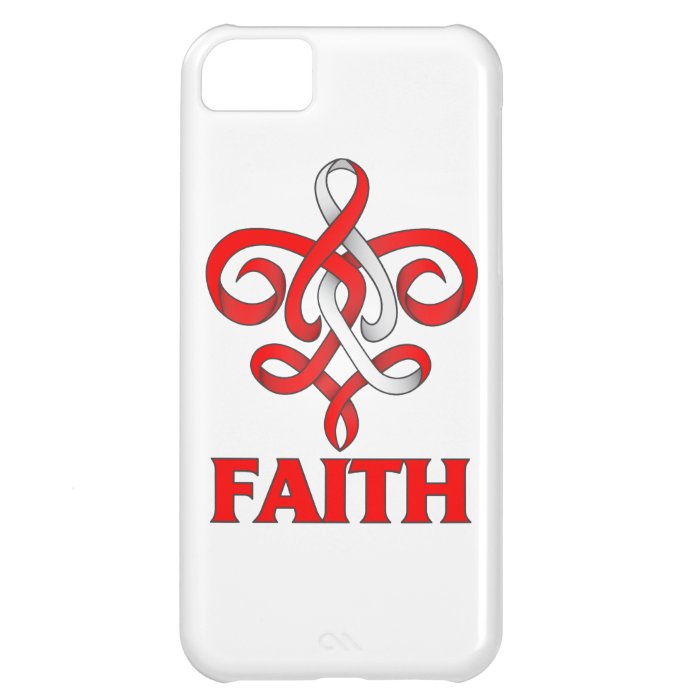 Squamous Cell Carcinoma Faith Fleur de Lis Ribbon iPhone 5C Cover