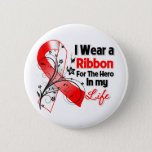 Squamous Cell Carcinoma Ribbon Hero In My Life Pinback Button at Zazzle
