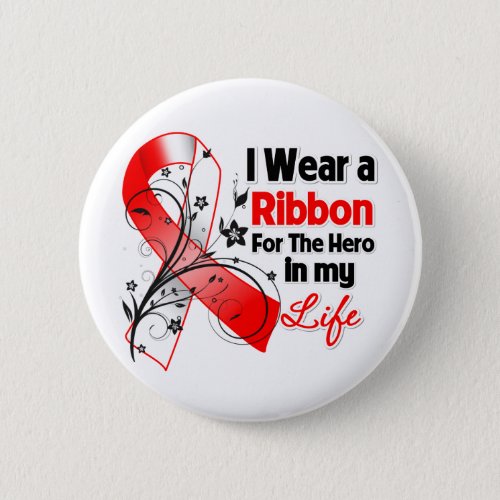 Squamous Cell Carcinoma Ribbon Hero in My Life Pinback Button
