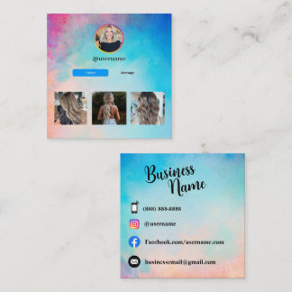 Square, 2.5" x 2.5" Business Card