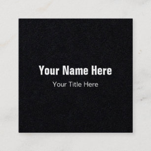 Square, 2.5" x 2.5", Premium Black Business Card