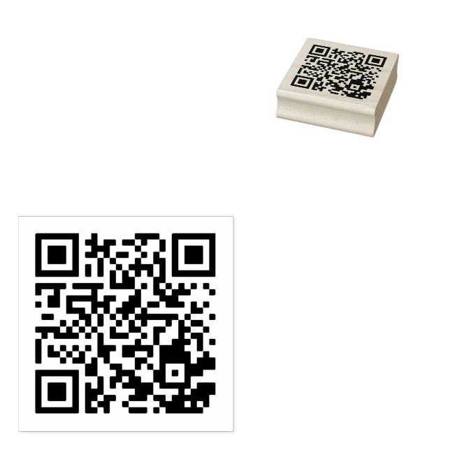Square 2x2 QR Rubber Stamp for Branding (Stamped)