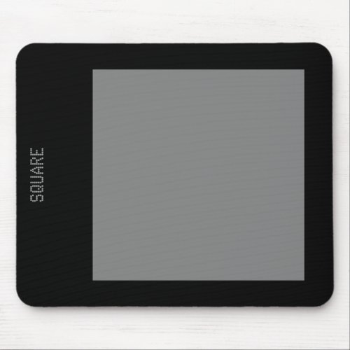 Square _ 50pc Gray and Black Mouse Pad