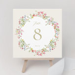 square 5 x 5 floral arch Wedding Table Number<br><div class="desc">***this design is part of a collection*** _______________________ this design template is fully editable and customizable by you the customer - click personalize further button if you wish to move, add, delete, or make significant changes to the design _______________________ *if you have any DESIGN questions or need more designs or...</div>