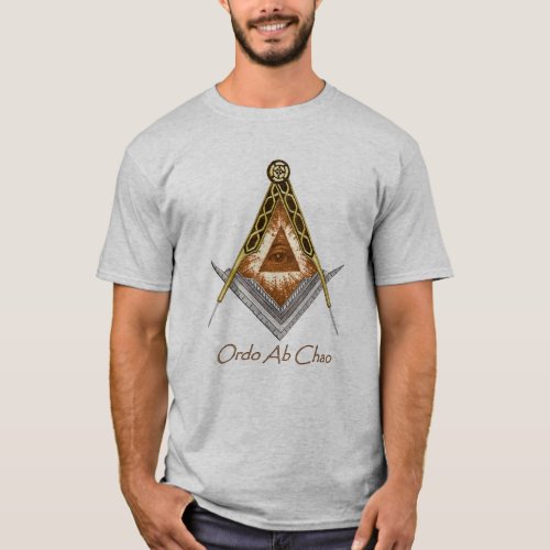 Square and Compass All Seeing Eye T_Shirt