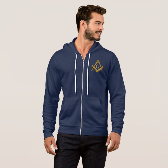 Square and Compass Freemason Masonry Masonic Hoodie (Front Full)