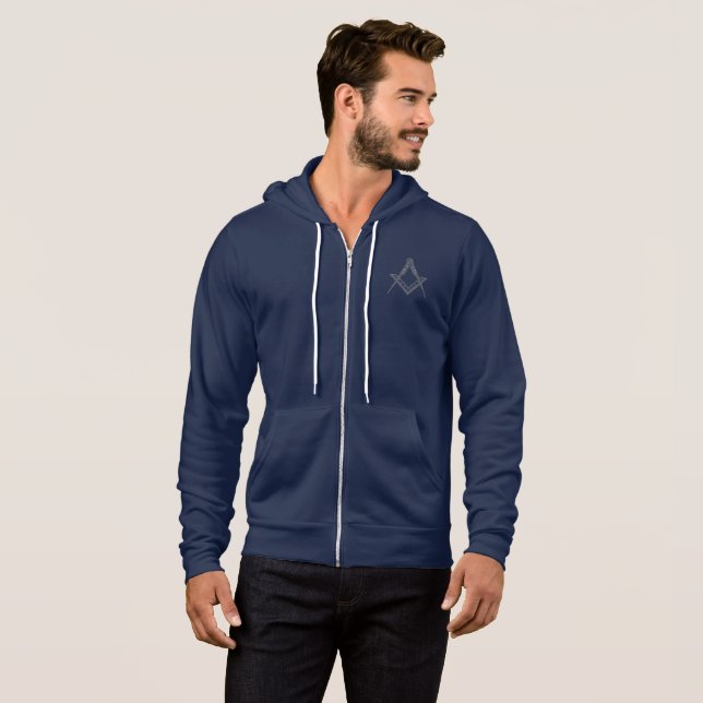 Square and Compass Freemason Masonry Masonic Hoodie (Front Full)