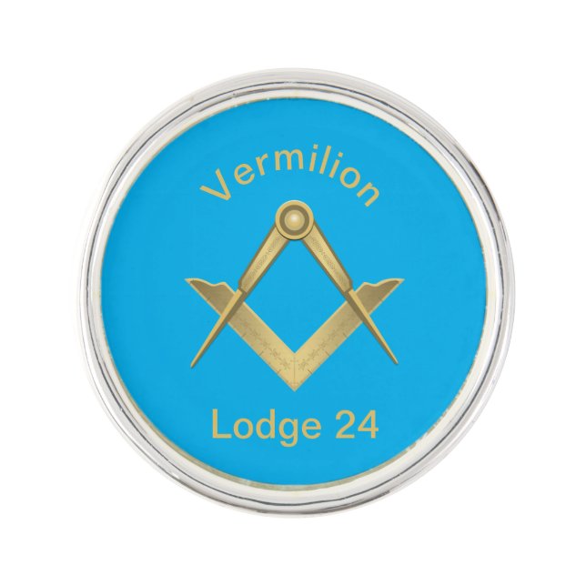 Square and Compass Lapel Pin (Front)